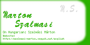 marton szalmasi business card